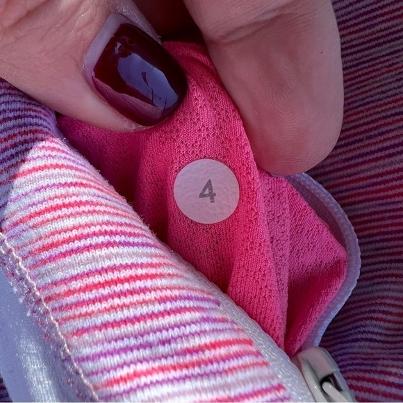 Lululemon Pink In Stride Jacket Sz 4 W4077S Wee Are From Space White April Multi - Picture 12 of 12